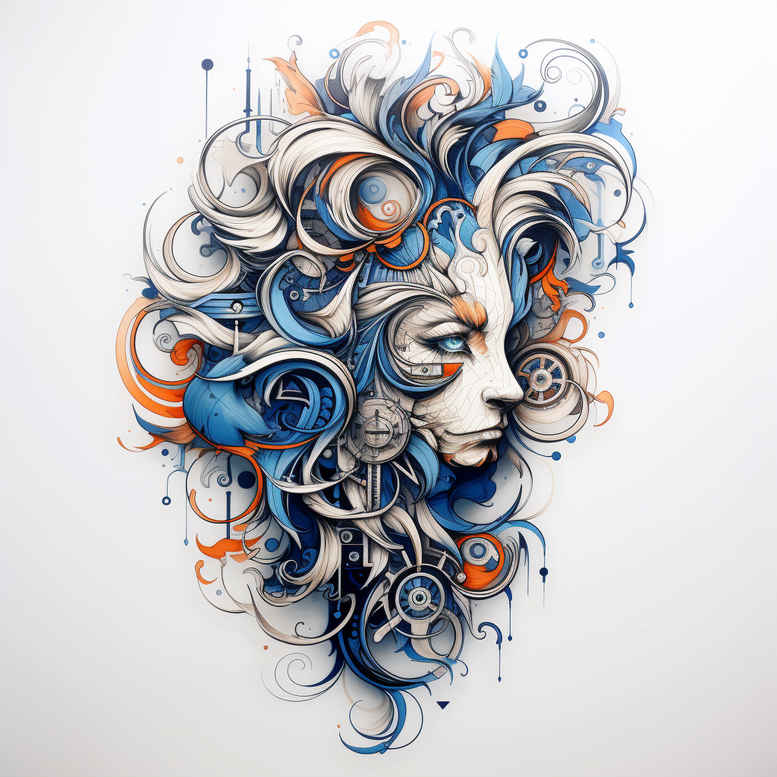 Surrealistyczne postacie - Free tattoo design ideas ai genereted - inkby.ai