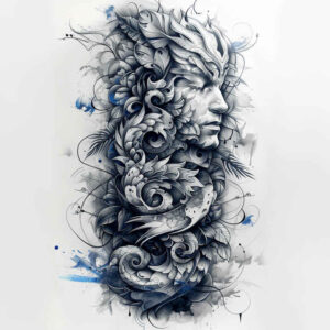 Surrealistyczne postacie - Free tattoo design ideas ai genereted - inkby.ai