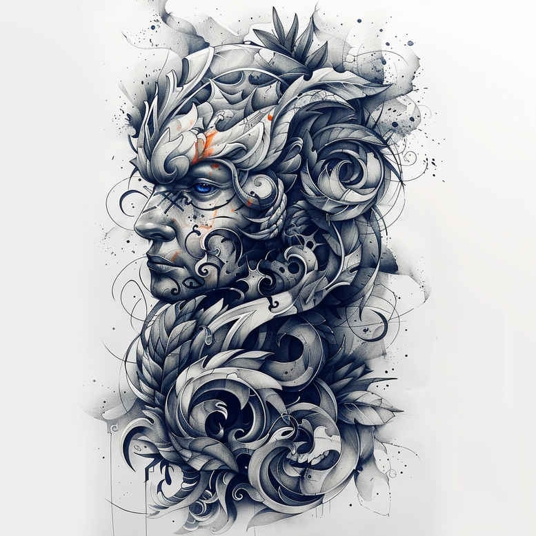 Surrealistyczne postacie - Free tattoo design ideas ai genereted - inkby.ai