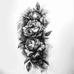 Delikatne kwiaty - Free tattoo design ideas ai genereted - inkby.ai