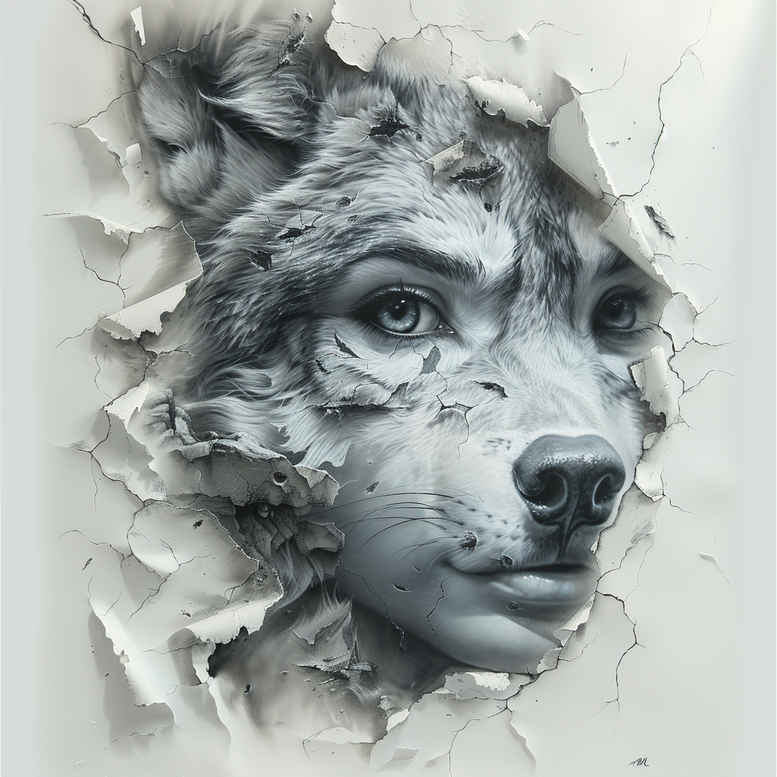 Surrealistyczne postacie - Free tattoo design ideas ai genereted - inkby.ai