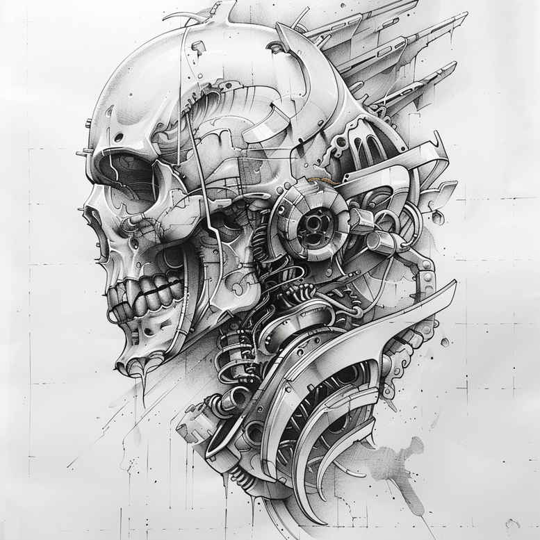 Biomechanika - Free tattoo design ideas ai genereted - inkby.ai