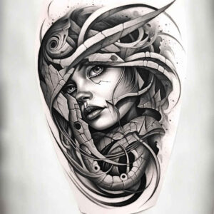 Surrealistyczne postacie - Free tattoo design ideas ai genereted - inkby.ai
