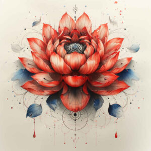 lotuses tattoo design ideas clean shape ornamental for lower thigh