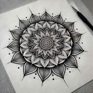 patterned – tattoo design ideas free ai generated – continuous-pattern – for-chest – Gallery: mandalas-and-similar-inkby-ai