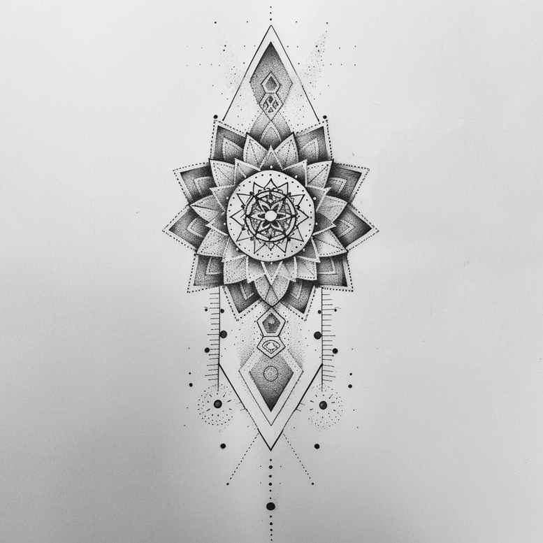 mandalas-and-similar tattoo design ideas soft curves decorative for upper arm