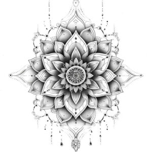 vibration – tattoo design ideas free ai generated – harmony-lines – for-ribs – Gallery: mandalas-and-similar-inkby-ai
