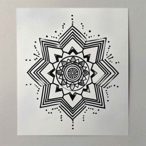 vibration – tattoo design ideas free ai generated – puzzle-pattern – for-collarbone – Gallery: mandalas-and-similar-inkby-ai