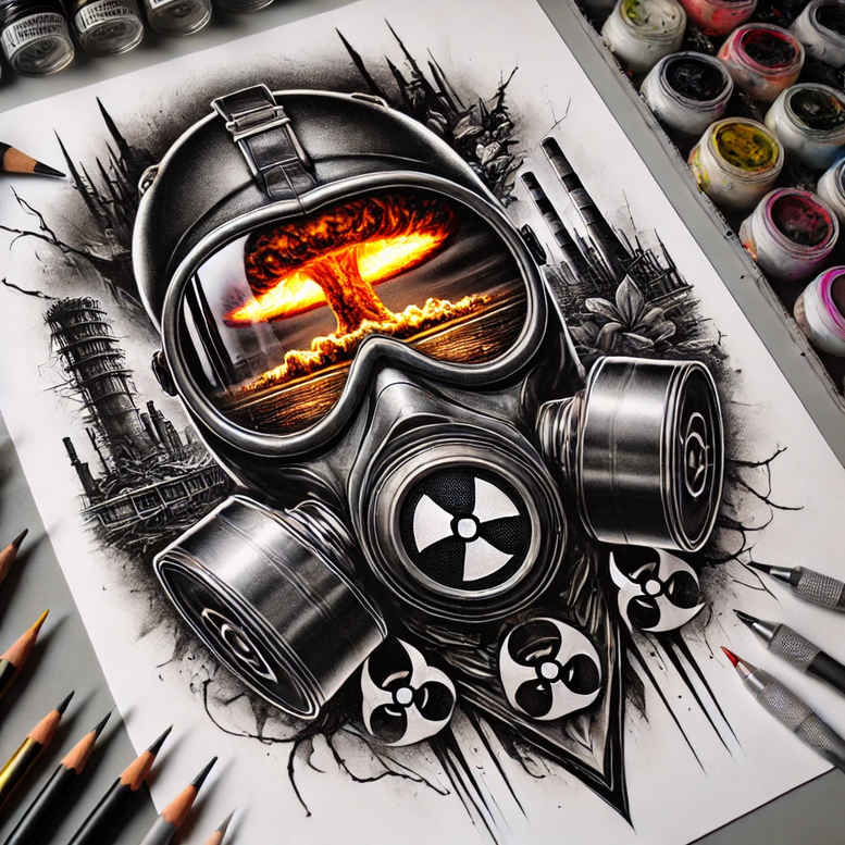 mysterious-mask – tattoo design ideas free ai generated – neotraditional-bold-highlights – for-scapula – Gallery: masks-inkby-ai