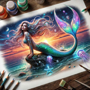 mermaid-tattoo-art-realism-crisp-detail-for-upper-chest – tattoo design ideas free ai generated – Gallery: mermaids-inkby-ai