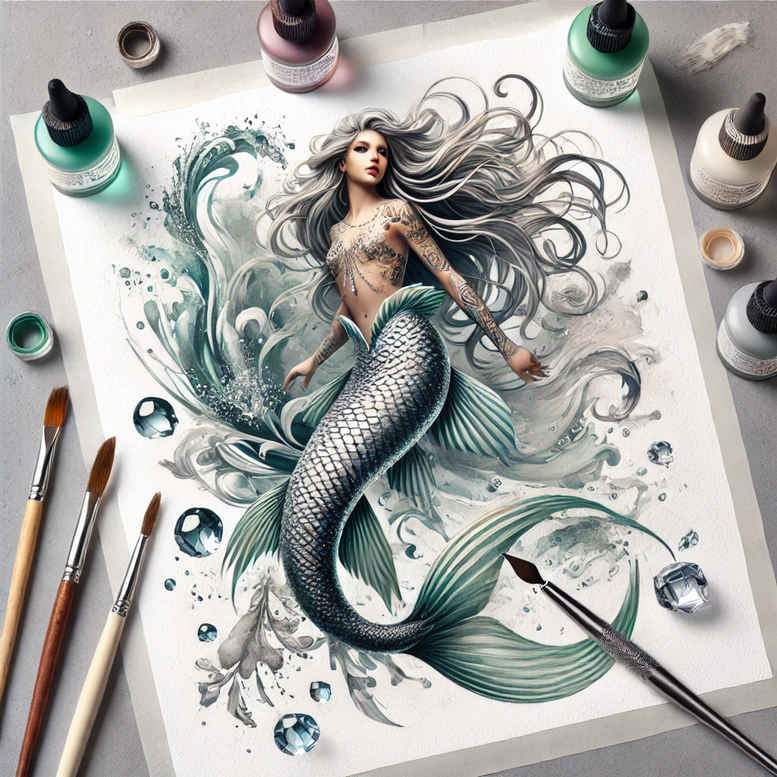 mermaids tattoo design ideas refined lines artistic meaning courage
