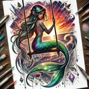 mermaids tattoo design ideas refined contrast delicate meaning endurance