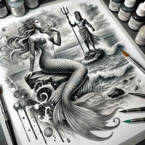 mermaids tattoo design ideas atmospheric detailed scales meaning strength