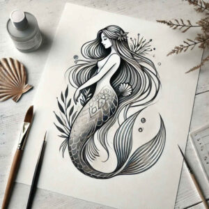 mermaids tattoo design ideas intricate enchanting for fingers
