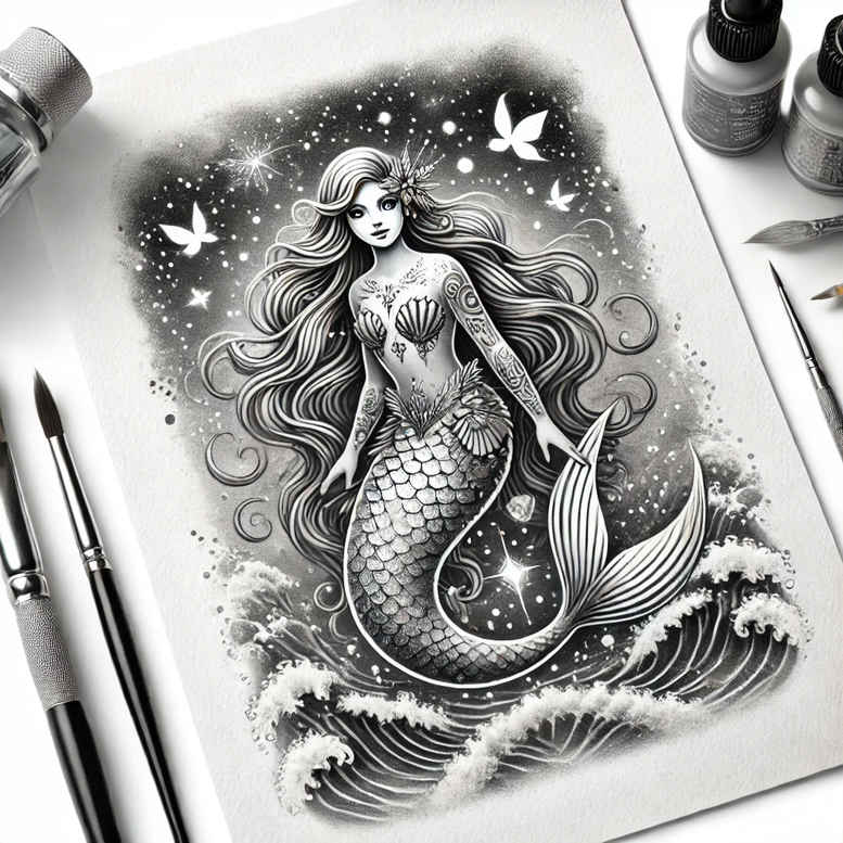 mermaids tattoo design ideas clean fill mysterious meaning resilience