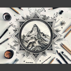 geometric-loops – tattoo design ideas free ai generated – complex-design – for-chest – Gallery: nature-and-geometry-inkby-ai