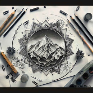 geometric-petals – tattoo design ideas free ai generated – cosmic-order – for-scapula – Gallery: nature-and-geometry-inkby-ai