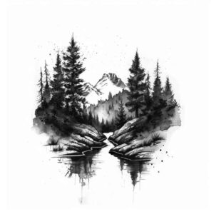 stone-tattoo – tattoo design ideas free ai generated – realism-realistic-color – for-toe – Gallery: nature-inkby-ai
