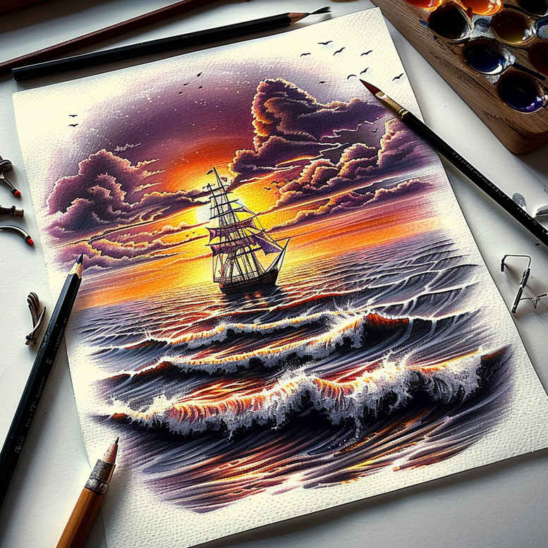 waterfall-tattoo – tattoo design ideas free ai generated – neotraditional-vivid-color – for-forearm – Gallery: nature-inkby-ai