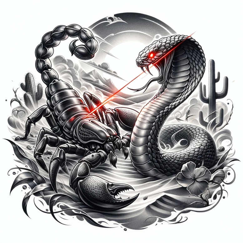 animals-and-light – tattoo design ideas free ai generated – neotraditional-bright-color – for-fingers – Gallery: other-animals-inkby-ai