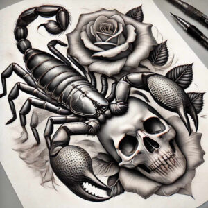domestic-animals – tattoo design ideas free ai generated – neotraditional-artistic-flair – for-back-of-neck – Gallery: other-animals-inkby-ai