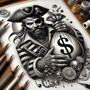 other-dark tattoo design ideas Realism smooth gradients distorted meaning courage
