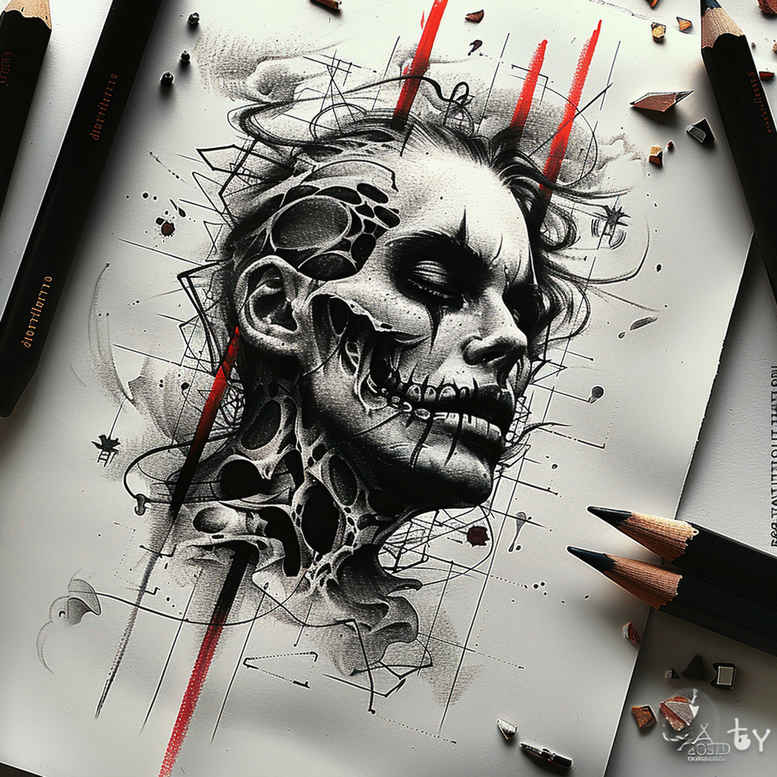 other-dark tattoo design ideas smooth complexion ghastly symbol of resilience