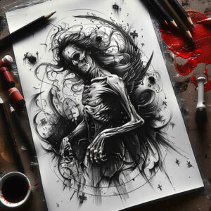 other-dark tattoo design ideas structured design sombre for toe