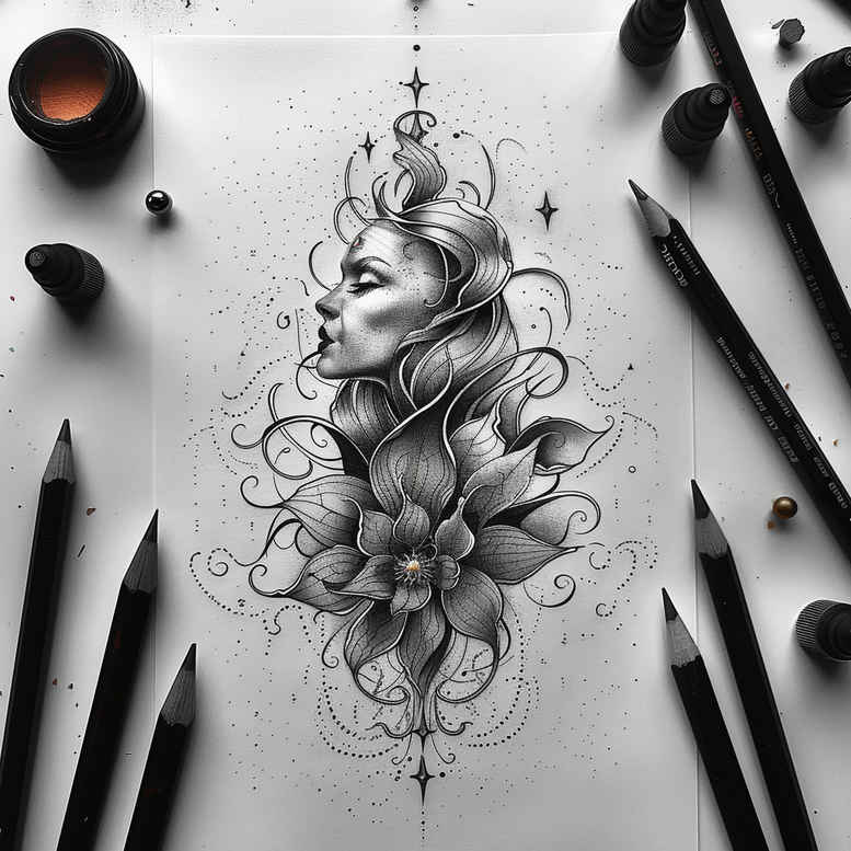 other-delicate tattoo design ideas essential light gradients represents courage