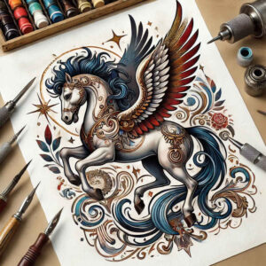 magical-pattern-tattoo-surrealism-distorted-perspective-for-foot – tattoo design ideas free ai generated – Gallery: other-fantastic-inkby-ai