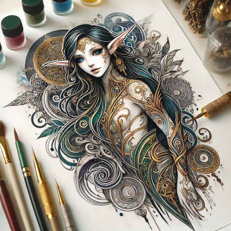 realistic-perspective – tattoo design ideas free ai generated – open-space – for-upper-shoulder – Gallery: other-fantastic-inkby-ai