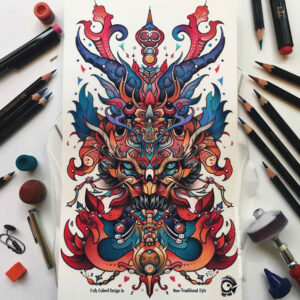 other-fantastic tattoo design ideas Realism precise gradient magical symbols for side