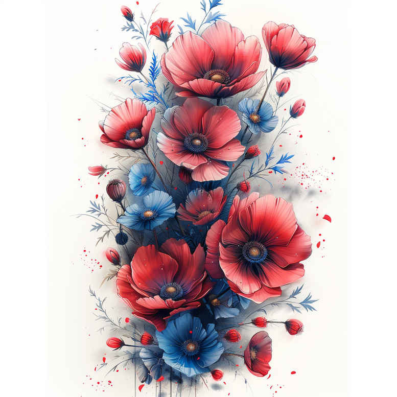 flower-talisman-tattoo – tattoo design ideas free ai generated – surrealism-morphic – for-outer-arm – Gallery: other-flowers-inkby-ai