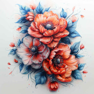 natural-flower-tattoo – tattoo design ideas free ai generated – surrealism-displaced-objects – for-toe – Gallery: other-flowers-inkby-ai