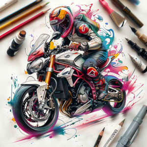 drawing-hobby – tattoo design ideas free ai generated – neotraditional-bold-color-blocks – for-thigh – Gallery: other-hobby-inkby-ai