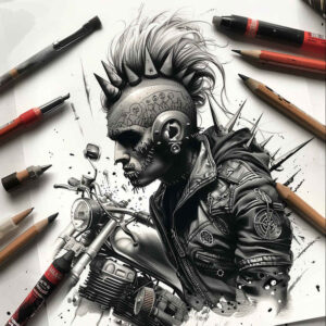 modeling-hobby – tattoo design ideas free ai generated – neotraditional-bold-highlights – for-full-back – Gallery: other-hobby-inkby-ai