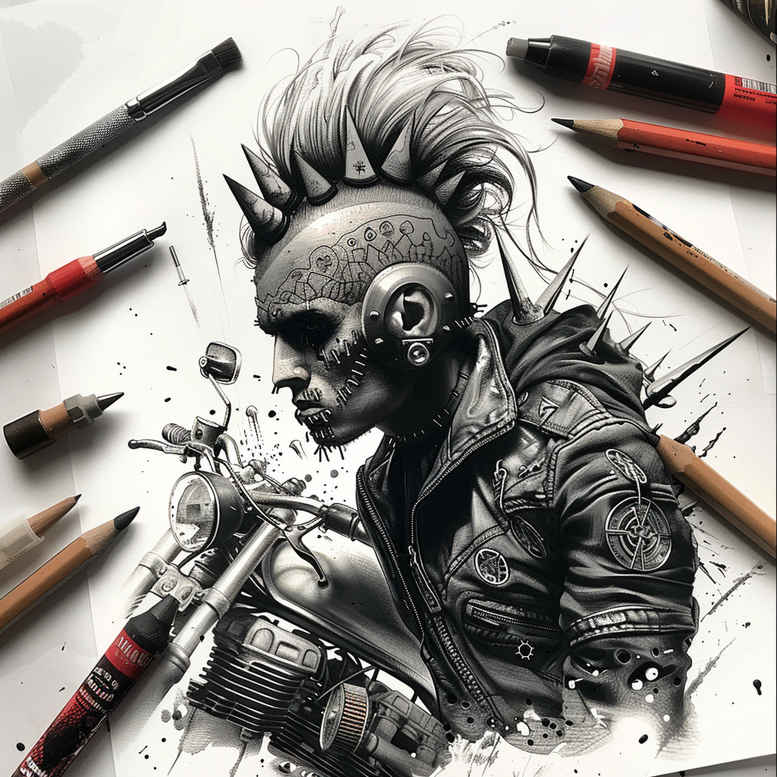 modeling-hobby – tattoo design ideas free ai generated – neotraditional-bold-highlights – for-full-back – Gallery: other-hobby-inkby-ai