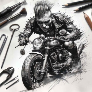 sports-hobby – tattoo design ideas free ai generated – neotraditional-rich-shading – for-biceps – Gallery: other-hobby-inkby-ai