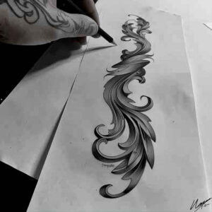 airy-touch – tattoo design ideas free ai generated – neotraditional-solid-fill – for-lower-chest – Gallery: other-other-inkby-ai
