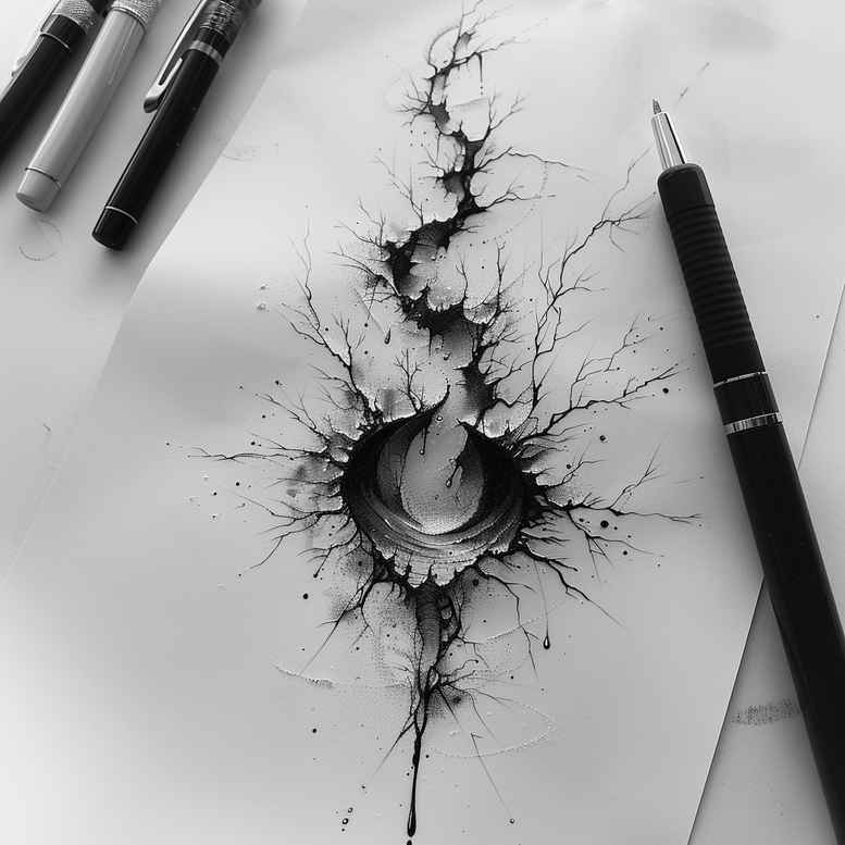 crisp-outline – tattoo design ideas free ai generated – realism-realistic-contrast – for-forearm – Gallery: other-other-inkby-ai
