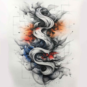 elemental – tattoo design ideas free ai generated – realism-inner-glow – for-collarbone – Gallery: other-other-inkby-ai