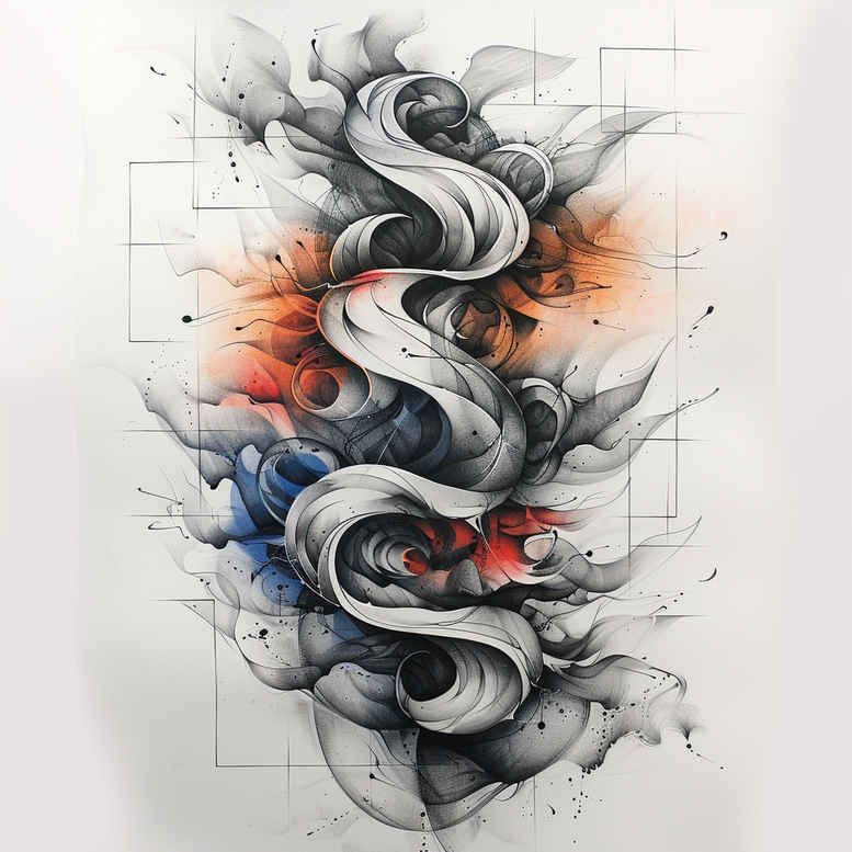 elemental – tattoo design ideas free ai generated – realism-inner-glow – for-collarbone – Gallery: other-other-inkby-ai