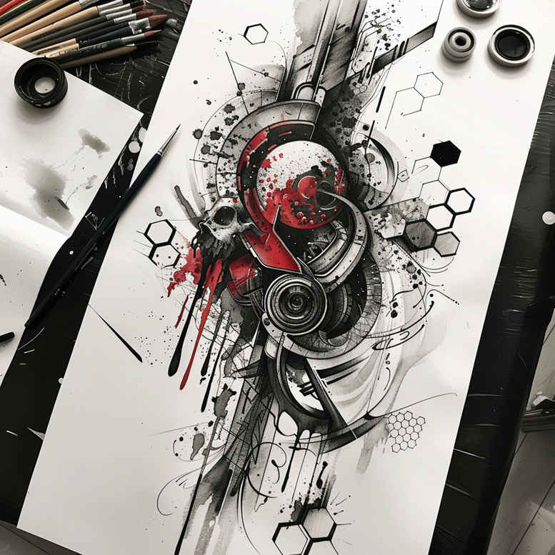 essential – tattoo design ideas free ai generated – realism-smooth-gradients – for-upper-back – Gallery: other-other-inkby-ai