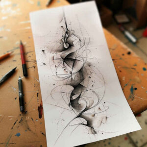 micro-art – tattoo design ideas free ai generated – surrealism-fluid-motion – for-back – Gallery: other-other-inkby-ai