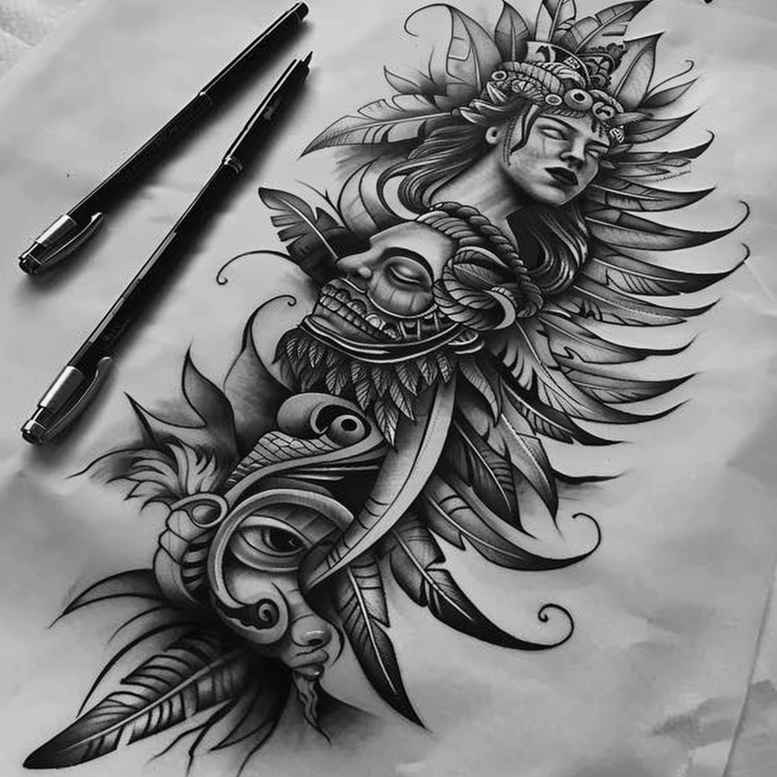 mini-ink – tattoo design ideas free ai generated – neotraditional-enhanced-shading – for-upper-arm – Gallery: other-other-inkby-ai