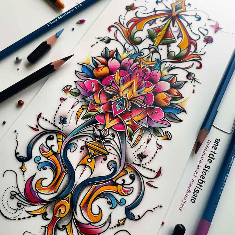 outline-only – tattoo design ideas free ai generated – neotraditional-clean-fill – for-upper-back – Gallery: other-other-inkby-ai