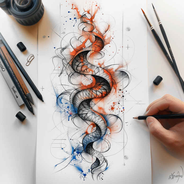 pure-outline – tattoo design ideas free ai generated – realism-surface-complexity – for-palm – Gallery: other-other-inkby-ai