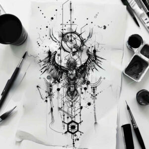 whisper-line – tattoo design ideas free ai generated – realism-sharp-focus – for-ankle – Gallery: other-other-inkby-ai