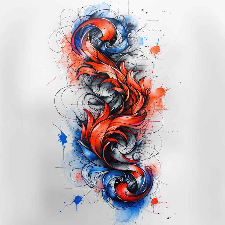other tattoo design ideas Surrealism vibrant contrasts saturated for hip