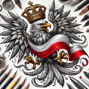 patriotyczna-odwaga-realism-naturalistic-for-ankle – tattoo design ideas free ai generated – Gallery: poland-inkby-ai